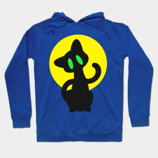 Cute Halloween Cat with Moon Hoodie